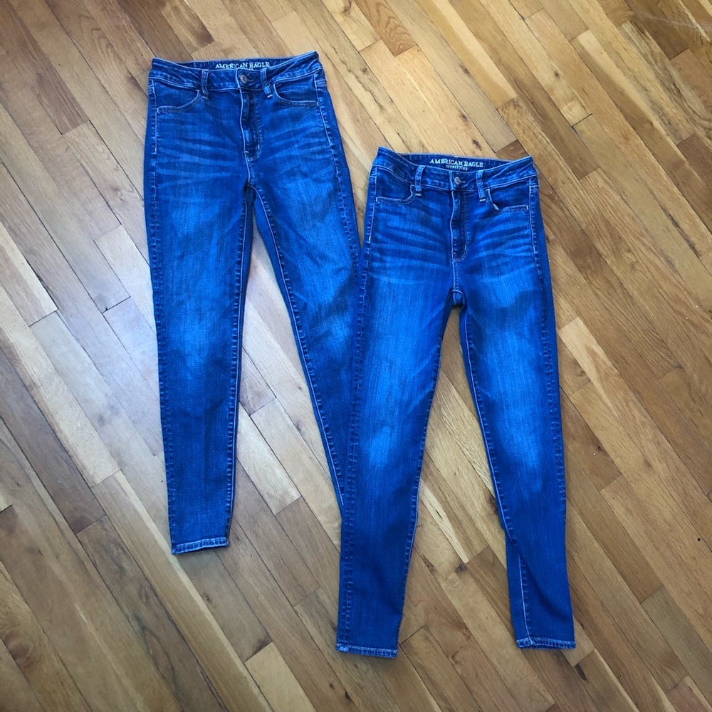 LOT OF 2 american eagle high rise jeans